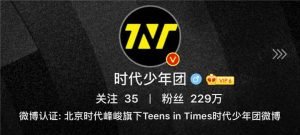The Number of TNT Members' followers on Weibo